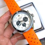Copy Tag Heuer Autavia Flyback Chronograph Watches Orange Rubber Strap